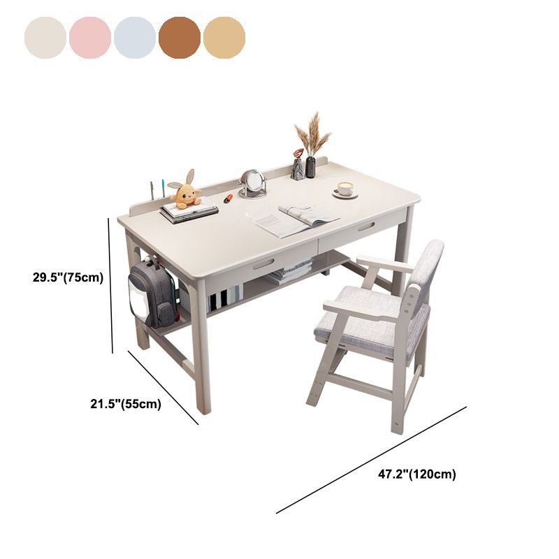 Eigentijdse kantoorbureau rechthoekige schrijfbureau met 2 laden