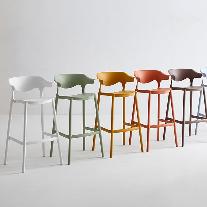 Nordic Style Plastic Seats Barstool 4 Legs Backrest Colorful Bar Stool (set of 2) Clearhalo 'Bar Furniture' 'Bar Stools' 'bar_stools' 'furn' 'furn_bar_stools' 'furniture_bar_stools' 'Kitchen & Dining Furniture' 'kitchen&dining_furn' 'kitchen' 'kitchen_furn' Furniture' 1200x1200_9a4c25fc-953b-446f-bceb-135733a60aa7