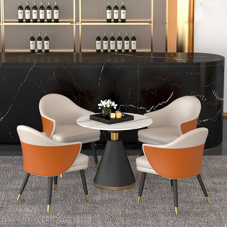 Scandinavian Kitchen Dining Room Set with Sintered Stone Top and Black Base Dining Furniture Clearhalo 'Dining Room Sets' 'Dining Tables & Seating' 'dining_room_set' 'furn' 'furn_dining_room_set' 'Furniture' 'furniture_dining_room_set' 'Kitchen & Dining Furniture' 'kitchen&dining_furn' 'kitchen' 1200x1200_9a4c8328-4bfc-44b2-909e-bb282a074f2d