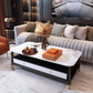 2 - Drawer and 1 - Shelf Coffee Table Rectangular Slate 4 Legs Cocktail Table Clearhalo 'Coffee & Accent Tables' 'Coffee Tables' 'coffee_tables' 'furn' 'furn_coffee_tables' 'Furniture' 'Living Room Furniture' 1200x1200_9a4cbad9-4d23-47c5-b1f9-8b29c2ac4d6c