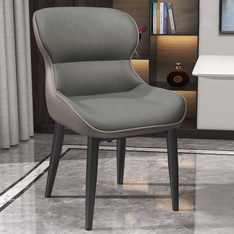 Contemporary Style Dining Room Chairs Dining Wingback Arm Chairs with Metal Legs Clearhalo ' kitchen&dining_furn' 'Dining Chairs' 'Dining Tables & Seating' 'dining_chair' 'furn' 'furn_dining_chair' 'Furniture' 'furniture_dining_chair' 'Kitchen & Dining Furniture' 'kitchen' 1200x1200_9a4f90d9-8cde-43e7-bab4-f9defbc1a856