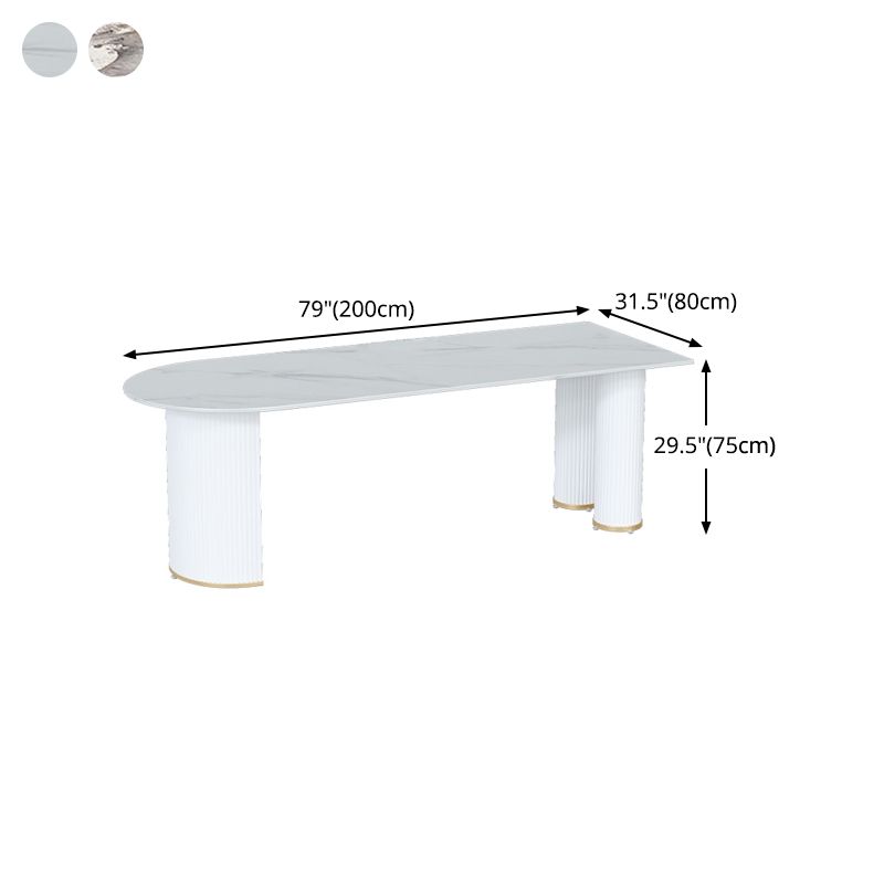 Metal Contemporary Free Form Table Sintered Stone Table with 3 Legs Clearhalo ' dining_table' 'Dining Tables & Seating' 'Dining Tables' 'furn' 'furn_dining_table' 'Furniture' 'furniture_dining_table' 'Kitchen & Dining Furniture' 'kitchen&dining_furn' 'kitchen' 'kitchen_dining_table' 1200x1200_9a4f9c49-72f7-46f2-a040-ac2c802cefa8