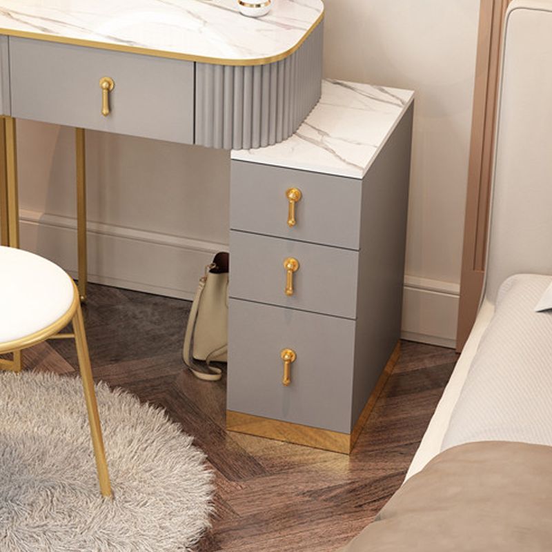 Glam Wood maquillador tocador de tocador escritorio de tocador de maquillaje con cajón