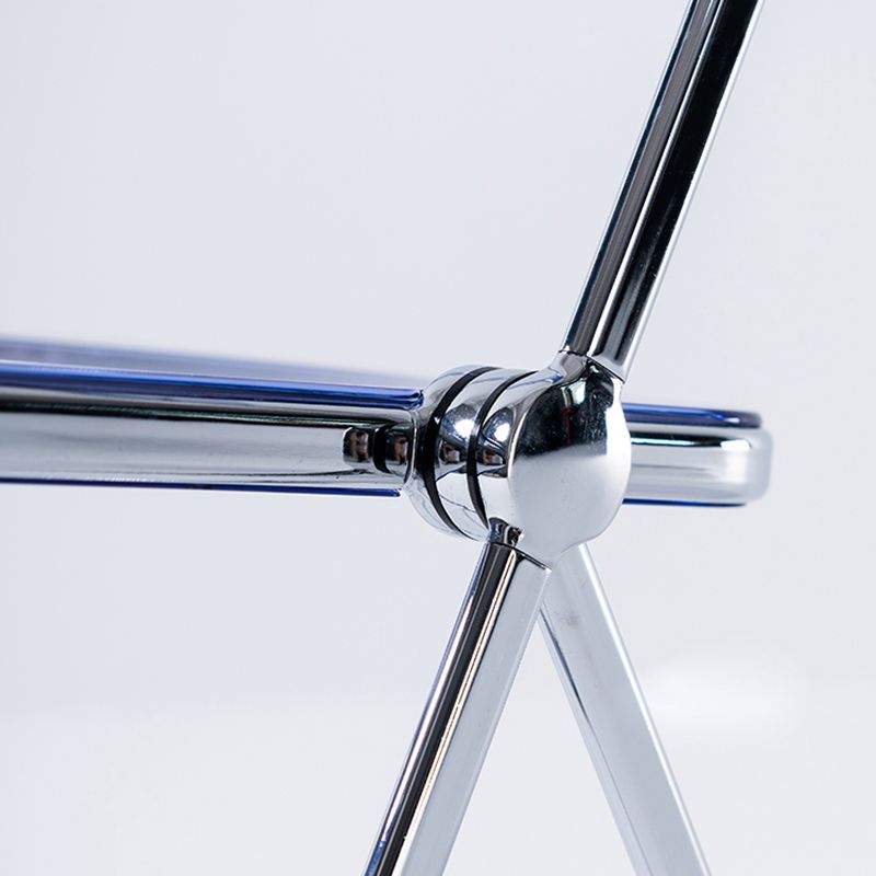 Contemporary Dining Armless Chair Folding Open Back Side Chair with Metal Legs Clearhalo ' kitchen&dining_furn' 'Dining Chairs' 'Dining Tables & Seating' 'dining_chair' 'furn' 'furn_dining_chair' 'Furniture' 'furniture_dining_chair' 'Kitchen & Dining Furniture' 'kitchen' 1200x1200_9a51396e-8346-4c82-a352-7e14a782df33