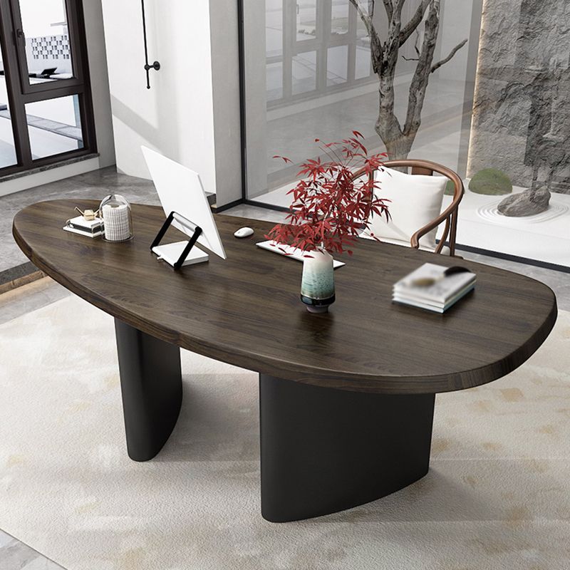 Free Form Work Table Home Office Solid Wood Industrial Writing Desk Clearhalo 'furn' 'furn_office_desk' 'Furniture' 'furniture_office_desk' 'Office Desks' 'Office Furniture' 'office_desk' 1200x1200_9a5153c7-646b-4f0e-804c-2386e62bd7c6