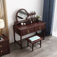 Traditional Style Solid Wood with Drawers Dark Coffee Dressing Table