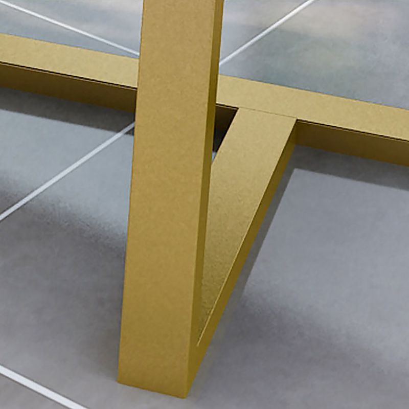 Mesa de centro rectangular con patas cruzadas para sala de estar