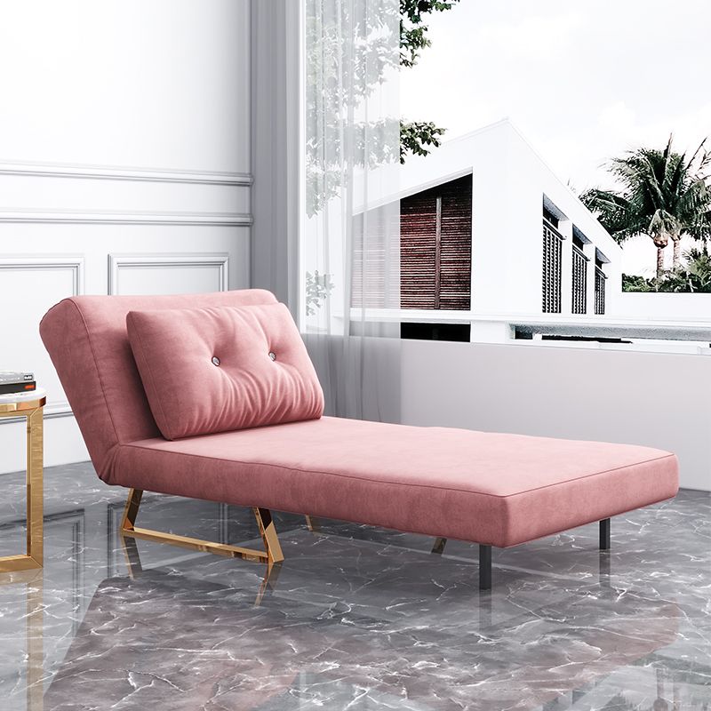 Cadre de futon pliable glamour avec canapé-lit de Futon en velours de 31,5 "de largeur en rose