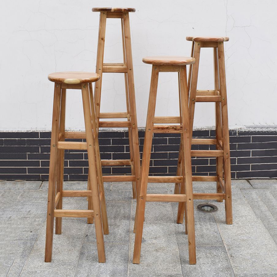 Contemporary Design Wooden Barstool for Home Backless Stools with Wood Base Clearhalo 'Bar Furniture' 'Bar Stools' 'bar_stools' 'furn' 'furn_bar_stools' 'furniture_bar_stools' 'Kitchen & Dining Furniture' 'kitchen&dining_furn' 'kitchen' 'kitchen_furn' Furniture' 1200x1200_9a550baa-430b-4527-8df7-db0ee974b9d6