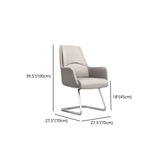 Silla de tareas de cuero de imitación ergonómica con brazos acolchados silla de oficina contemporánea