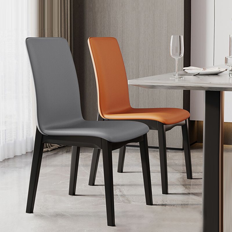 Nordic Style Holzstuhl fester Rücken Küchenseitenstuhl für Esszimmer