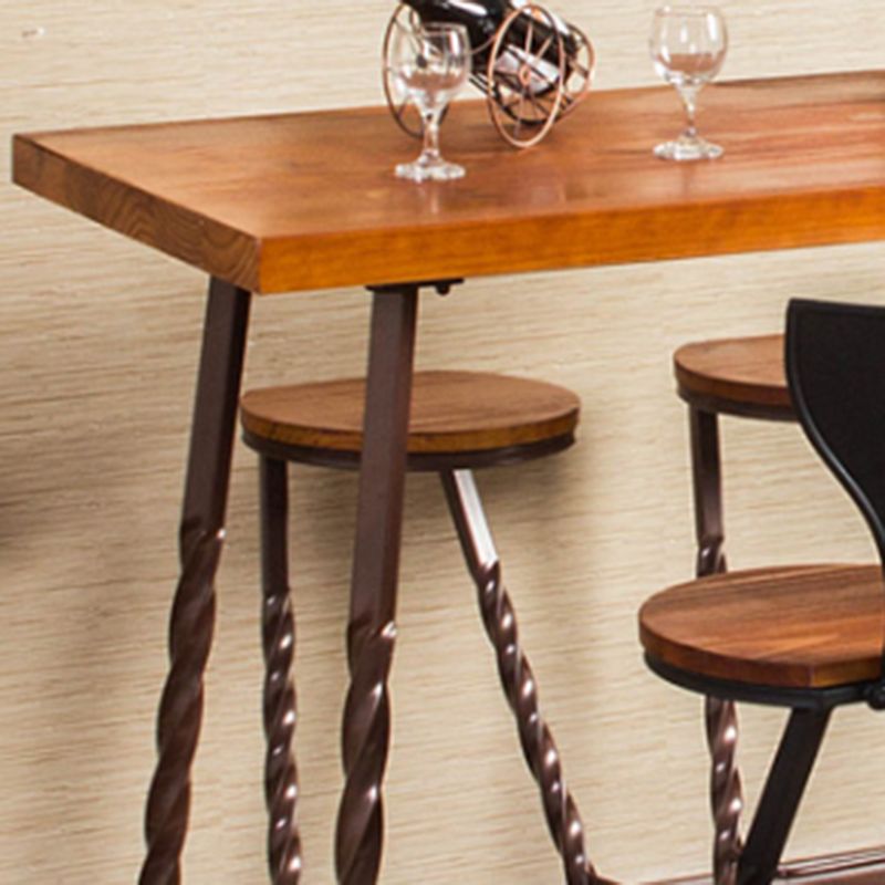 Industrial Style Solid Wood Pub Dining Set 1/2/5 Pcs Rectangular Pub Set for Home Clearhalo 'Bar Furniture' 'furn' 'furn_home_bar_bar_sets' 'Furniture' 'Home Bars & Bar Sets' 'home_bar_bar_sets' 'Kitchen & Dining Furniture' 1200x1200_9a57a2ec-d58d-4f86-9b87-d5460f3af5f1