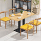 Industrial Wooden Table for Restaurant Dining Table with Pedestal Base in Black Clearhalo 'Dining Tables & Seating' 'Dining Tables' 'dining_table' 'furn' 'furn_dining_table' 'Furniture' 'furniture_dining_table' 'Kitchen & Dining Furniture' 'kitchen' 'kitchen_dining_table' 1200x1200_9a5aaa8d-0031-4443-8aad-3550847908da