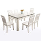 Mid-Century Style Marble Dining Table 4 Legs Wood Base Rectangle Table for Home Clearhalo ' dining_table' 'Dining Tables & Seating' 'Dining Tables' 'furn' 'furn_dining_table' 'Furniture' 'furniture_dining_table' 'Kitchen & Dining Furniture' 'kitchen&dining_furn' 'kitchen' 'kitchen_dining_table' 1200x1200_9a5cb6c9-c9b4-45d9-b78f-b205ac0772ac