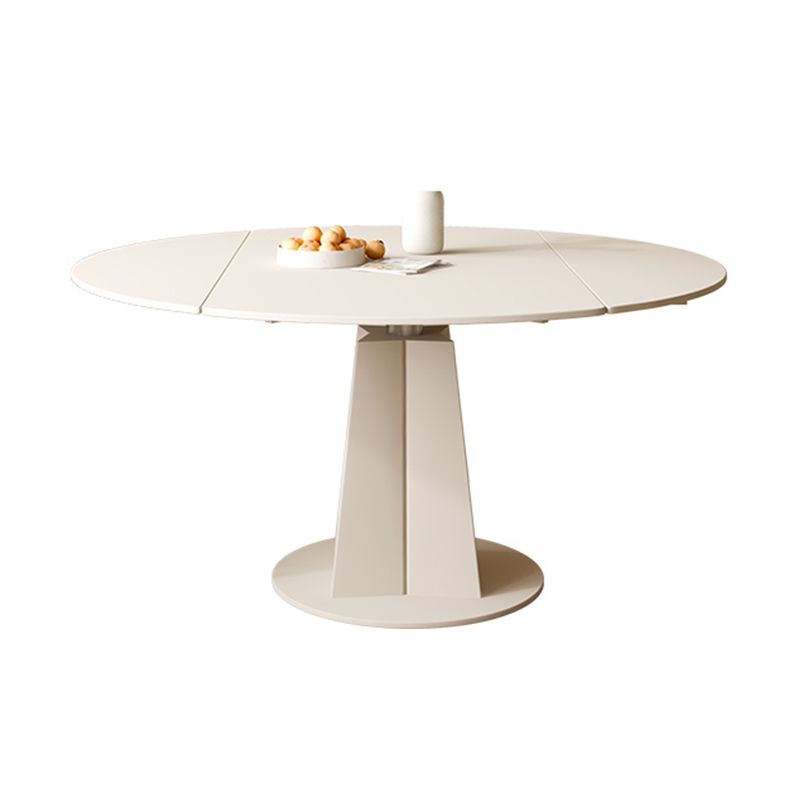 コンテンポラリー1/2/4/5/7ピース家具丸い石のダイニングセットホワイト