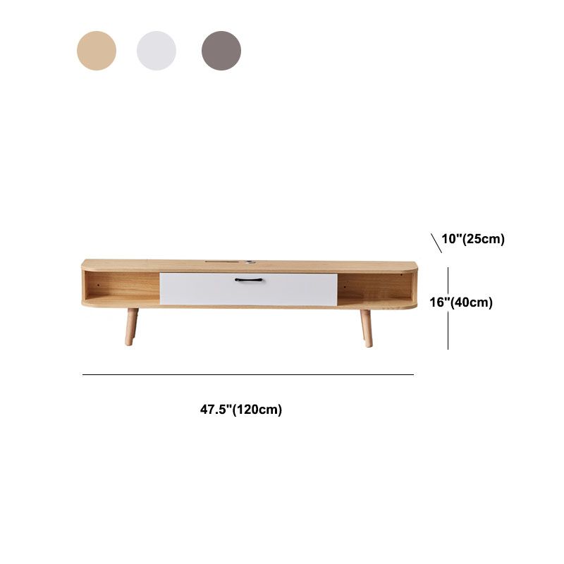 Wooden Media Console TV Stand Contemporary TV Media Stand with Door Clearhalo 'furn' 'furn_tv_stands_entertainment_centers' 'Furniture' 'Living Room Furniture' 'TV Stands & Entertainment Centers' 'TV Stands & Media Storage Furniture' 'tv_stands_entertainment_centers' 1200x1200_9a5fa7b1-d40f-43e0-b7f5-cbdb8217bc7c