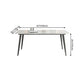 Metal Industrial Rectangle Dining Table White Sintered Stone Table for Kitchen and Dining Room Clearhalo ' dining_table' 'Dining Tables & Seating' 'Dining Tables' 'furn' 'furn_dining_table' 'Furniture' 'furniture_dining_table' 'Kitchen & Dining Furniture' 'kitchen&dining_furn' 'kitchen' 'kitchen_dining_table' 1200x1200_9a605159-d3aa-42d0-841b-daa3dfb44dda