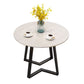 Round Double Pedestal Dining Site Table Contemporary Dinette Table for Home Clearhalo ' dining_table' 'Dining Tables & Seating' 'Dining Tables' 'furn' 'furn_dining_table' 'Furniture' 'furniture_dining_table' 'Kitchen & Dining Furniture' 'kitchen&dining_furn' 'kitchen' 'kitchen_dining_table' 1200x1200_9a60cc25-3c5e-423f-8147-187ff00cbadc