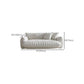 Modern 28.74" H Wool Recessed Arm Sofa in White for Living Room
