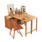 Moderne opvouwbare houten eettafel met rechthoekig houten blad met opbergruimte