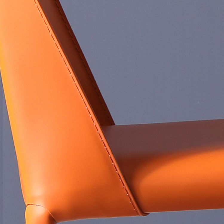 Modern Leather Dining Chairs Armless Metal Dining Chairs for Restaurant Use Clearhalo ' kitchen&dining_furn' 'Dining Chairs' 'Dining Tables & Seating' 'dining_chair' 'furn' 'furn_dining_chair' 'Furniture' 'furniture_dining_chair' 'Kitchen & Dining Furniture' 'kitchen' 1200x1200_9a64e542-168b-415c-a035-8419d80c5a62