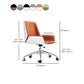 Armless Desk Chair Modern Adjustable Seat Height Slide Chair with Wheels