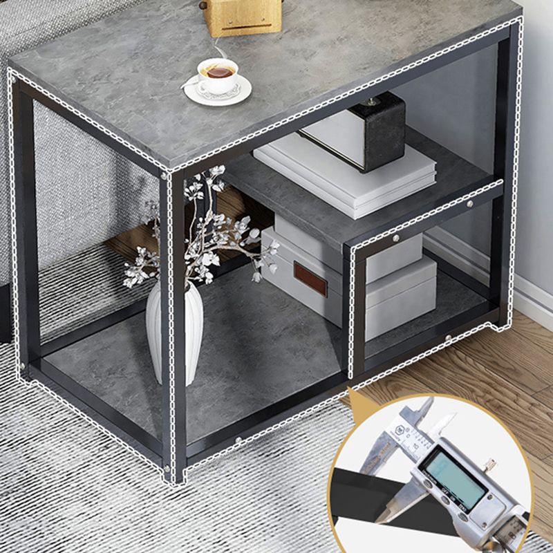Industrial Rectangular Accent Side Table Metal Side End Snack Table Clearhalo 'Coffee & Accent Tables' 'End & Side Tables' 'end_side_tables' 'furn' 'furn_end_side_tables' 'Furniture' 'Living Room Furniture' 1200x1200_9a67b3d4-23ce-4601-86ee-4366c42e2664
