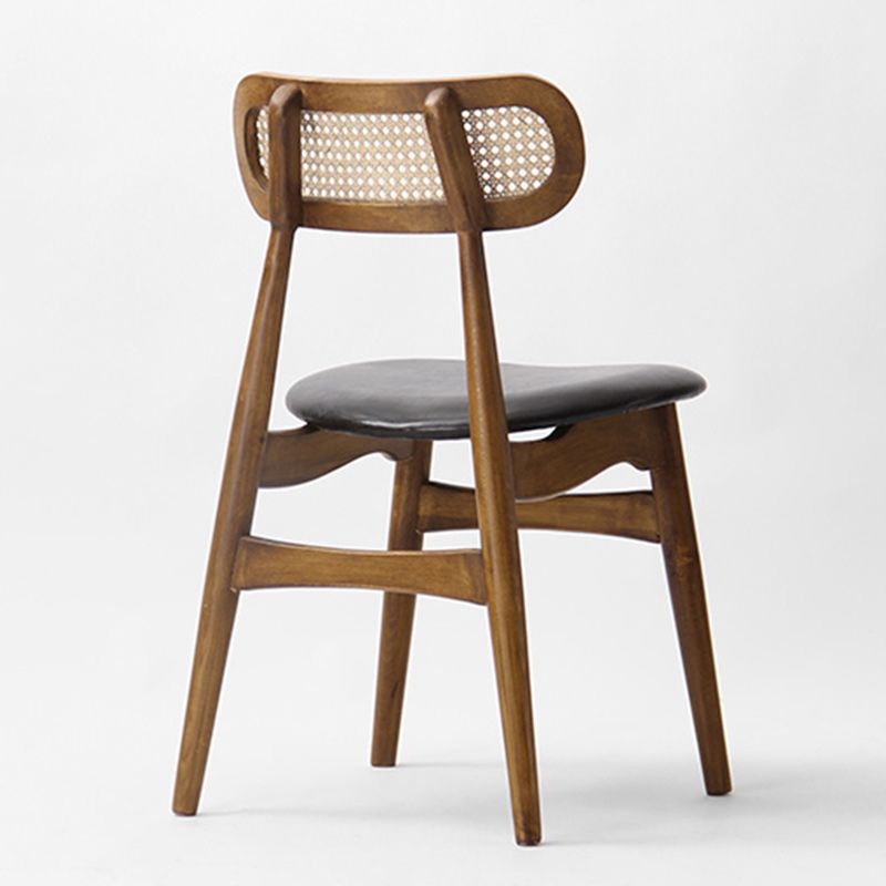 Sedie moderne senza braccia a bracciale a bracciale per casa pranzo in pelle PU