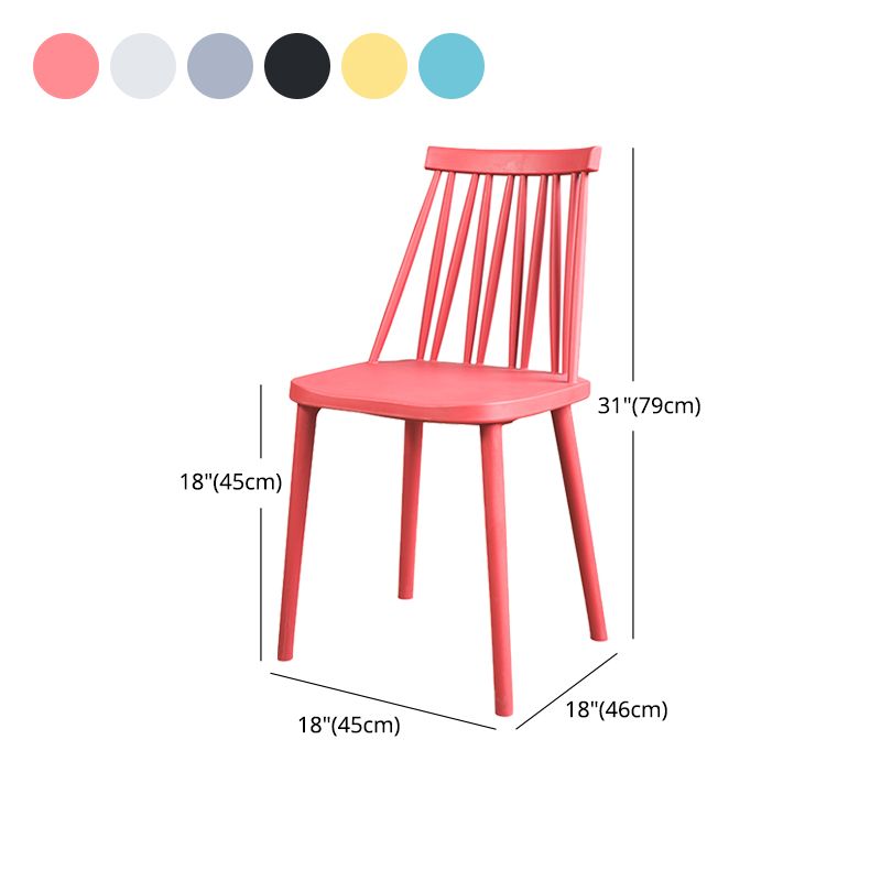 Modern Style Side Chair Plastic Windsor Back Dining Side Chair Clearhalo 'Dining Chairs' 'Dining Tables & Seating' 'dining_chair' 'furn' 'furn_dining_chair' 'Furniture' 'furniture_dining_chair' 'Kitchen & Dining Furniture' 1200x1200_9a682303-91d1-47fd-b2a5-2a4781f4c554
