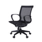 Mid-back Swivel/Tilt Chair Black Bureau Chair Fixed Arms Desk Chair
