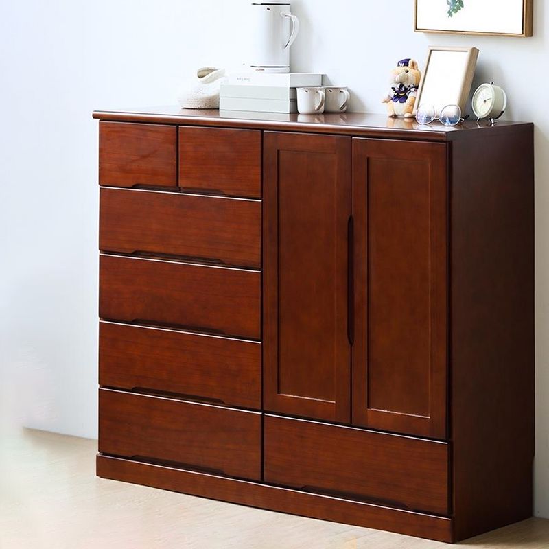 Traditionele vaste houten opbergkast slaapkamer matte afwerking dressoir