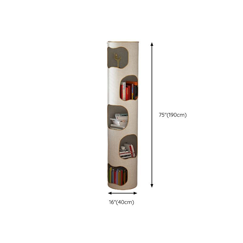Standard Closed Back Bookshelf Glam Plastic Bookcase with Shelves