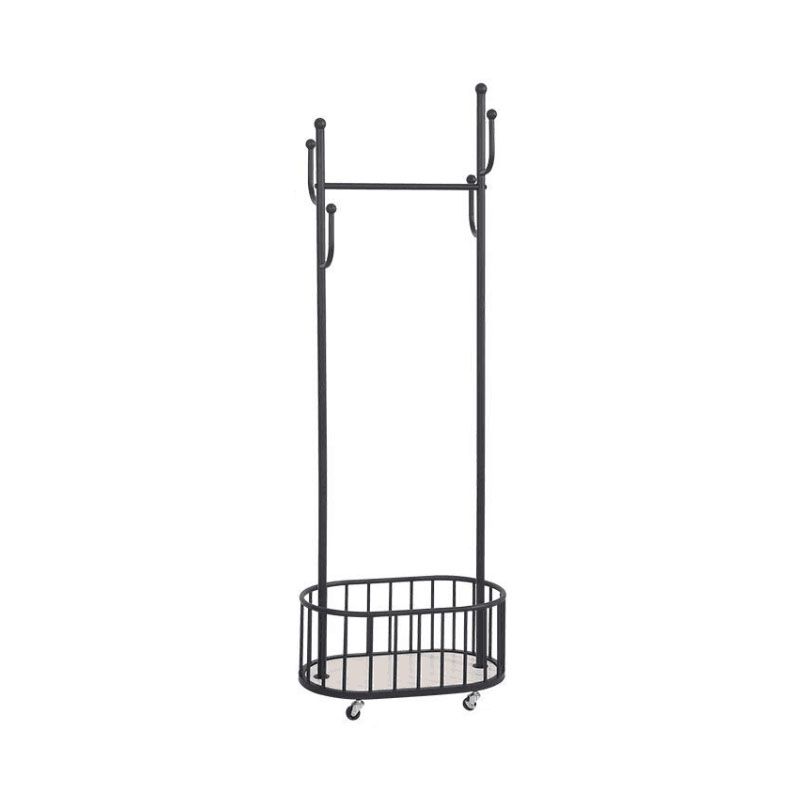 Metal Coat Hanger Modern Style Simple Household Floor Hall Stand with Pulley Clearhalo 'Entry & Mudroom Furniture' 'furn' 'furn_hall_tree_coat_racks' 'Furniture' 'Hall Trees & Coat Racks' 'hall_tree_coat_racks' 1200x1200_9a6a7b4b-b6b7-43ec-9360-0a0fa63a1f54