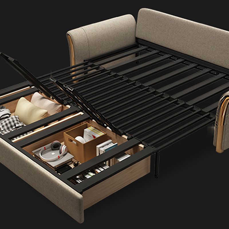 Brown Convertible Settee Furniture Flared Arm Standard Bed Settee Clearhalo 'furn' 'furn_sofas' 'Furniture' 'furniture_sofas' 'kitchen' 'kitchen_sofas' 'Living Room Furniture' 'Sofa' 'sofas' 1200x1200_9a6b3e03-8e7a-4bd5-be1f-36ce19234eb3