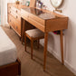 Wood and Glass Makeup Vanity Set With Mirror Standing Vanity Table Clearhalo 'Bedroom Furniture' 'furn' 'furn_makeup_vanities' 'Furniture' 'Makeup Vanities' 'makeup_vanities' 1200x1200_9a6d7dc4-f612-414f-99f9-da738b846da2