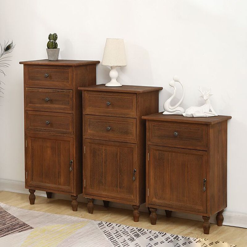 Industrial Turned Legs Accent Cabinet with Door and Drawers Storage Cabinet Clearhalo 'Cabinets & Chests' 'cabinets_chests' 'furn' 'furn_cabinets_chests' 'Furniture' 'Living Room Furniture' 1200x1200_9a6eadcd-b77a-4c0c-b9a6-098628f75844