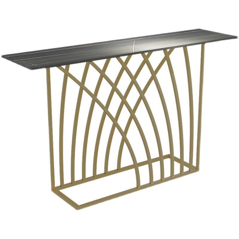 Consola de la consola de 11.8 pulgadas de ancho Slate Glam Rectangle Hall Consola