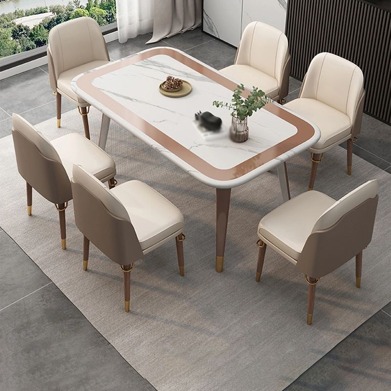 Contemporary 1/2/5/7 Pieces Dining Set Metal Dining Room Set Clearhalo 'Dining Room Sets' 'Dining Tables & Seating' 'dining_room_set' 'furn' 'furn_dining_room_set' 'Furniture' 'furniture_dining_room_set' 'Kitchen & Dining Furniture' 1200x1200_9a6fb3bf-45fc-4e63-adca-f51fc0d8fa1c