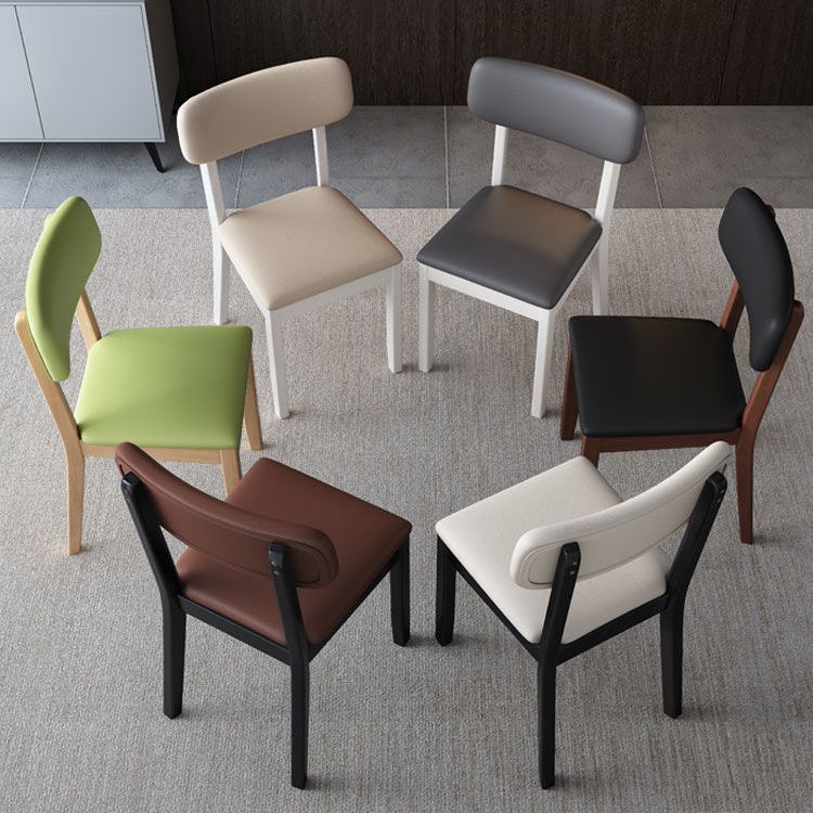 Glam Wood Chair Open Back Dining Side Chair for Dining Room with Upholstered Clearhalo 'Dining Chairs' 'Dining Tables & Seating' 'dining_chair' 'furn' 'furn_dining_chair' 'Furniture' 'furniture_dining_chair' 'Kitchen & Dining Furniture' 1200x1200_9a706f62-9984-4d83-915d-a5c37f606b35