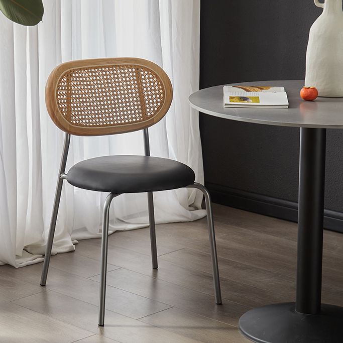 Glam Metal Kitchen and Dining Room Chair Open Back Dining Side Chair Clearhalo 'Dining Chairs' 'Dining Tables & Seating' 'dining_chair' 'furn' 'furn_dining_chair' 'Furniture' 'furniture_dining_chair' 'Kitchen & Dining Furniture' 1200x1200_9a7075bb-7a29-4a81-80b3-0084500e223d