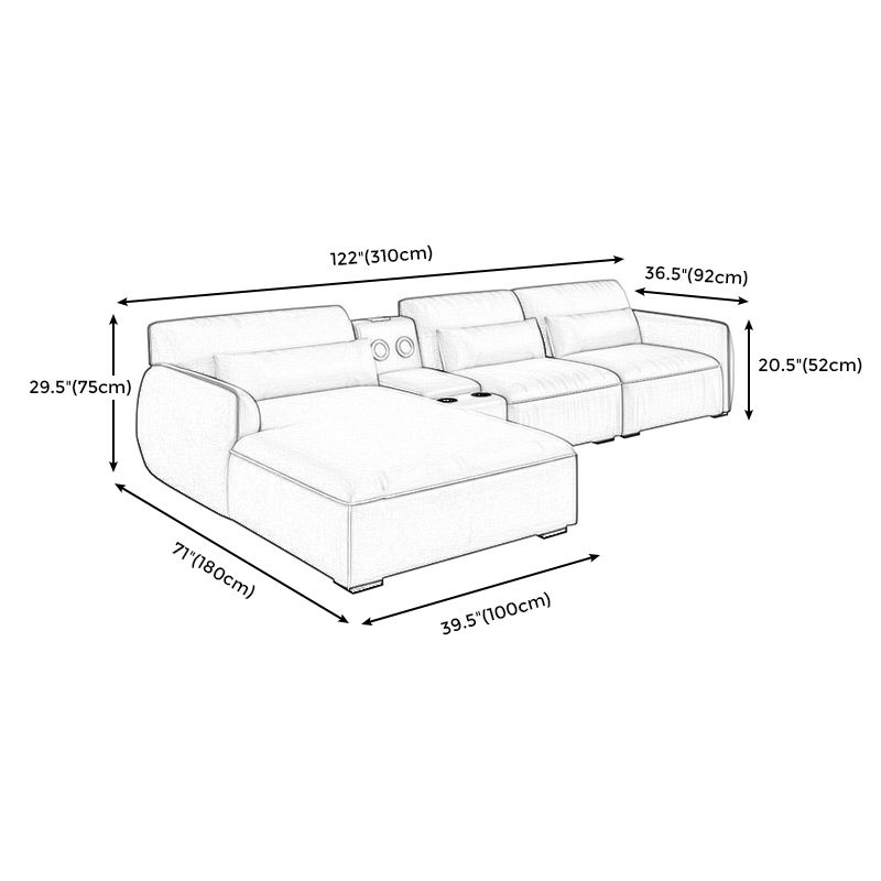 Scandinavian Tan Faux Leather Straight Arm Sofa/Sectionals with Stain-Resistant Clearhalo 'furn' 'furn_sectionals' 'Furniture' 'furniture_sectionals' 'Living Room Furniture' 'Sectionals' 1200x1200_9a716ffe-bc0b-4bd4-a98e-65a356b2e80d