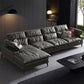 Modern Faux Leather L-Shape Sofa with Pillow Top Arm for Living Room