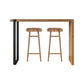 Living Room Wood Bar Table 42-inch Height Metal Base Bistro Table, Only Table Clearhalo 'Bar Furniture' 'Bar Tables' 'bar_tables' 'furn' 'furn_bar_tables' 'Furniture' 'furniture_bar_tables' 'Kitchen & Dining Furniture' 1200x1200_9a731b7d-755a-41f4-9161-ff4143e7968c