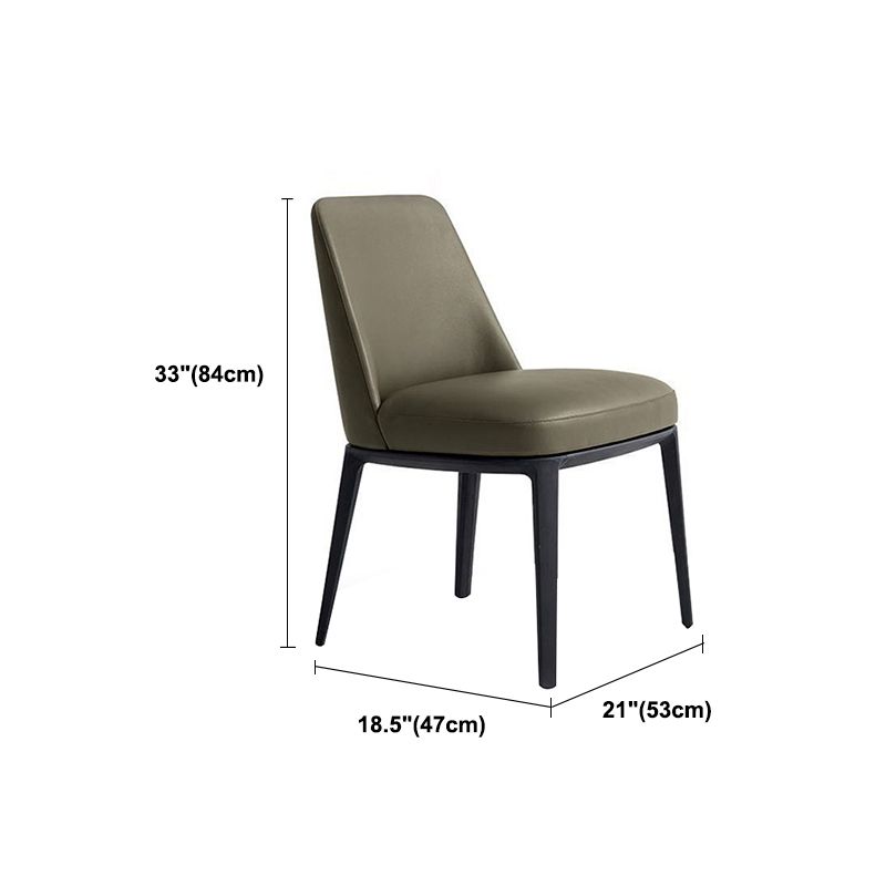 Upholstered Dining Accent Chair Faux Leather and Solid Wood Dining Room Chair Clearhalo 'Dining Chairs' 'Dining Tables & Seating' 'dining_chair' 'furn' 'furn_dining_chair' 'Furniture' 'Kitchen & Dining Furniture' 1200x1200_9a73d080-44f8-486c-9147-660373540f57