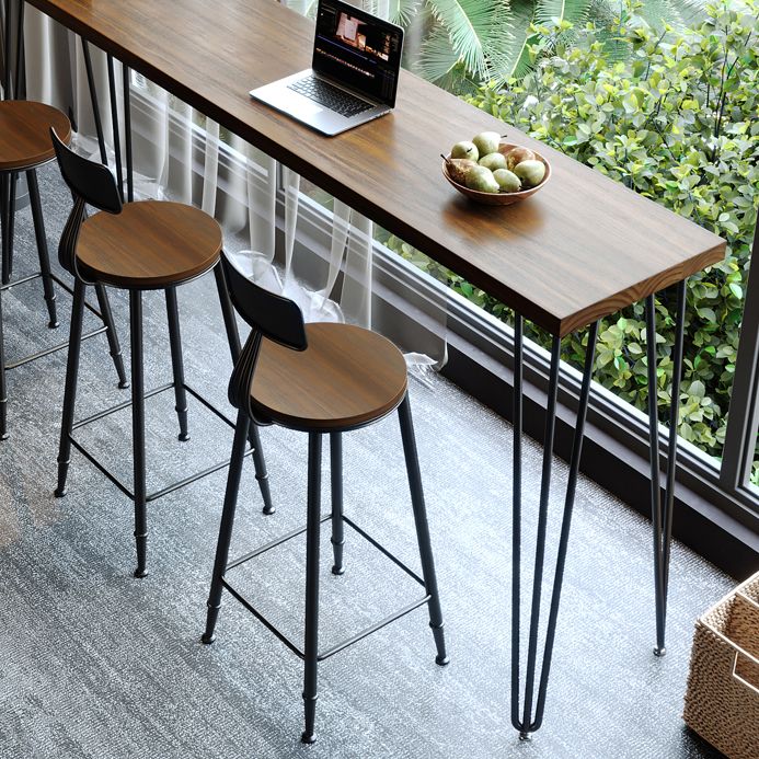 Tavolo da bar/bar in legno massiccio rettangolare glam da barra da barra per bistrot interno