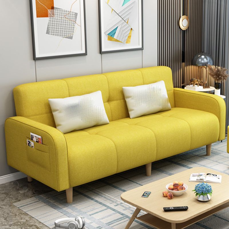 Modern Square Arm Standard Sofa Bed Dual Purpose Sofa with Bolster Pillows for Living Room Clearhalo 'furn' 'furn_sofas' 'Furniture' 'furniture_sofas' 'kitchen' 'kitchen_sofas' 'Living Room Furniture' 'Sofa' 'sofas' 1200x1200_9a7494dd-4ed9-457c-a120-1459c27580b7