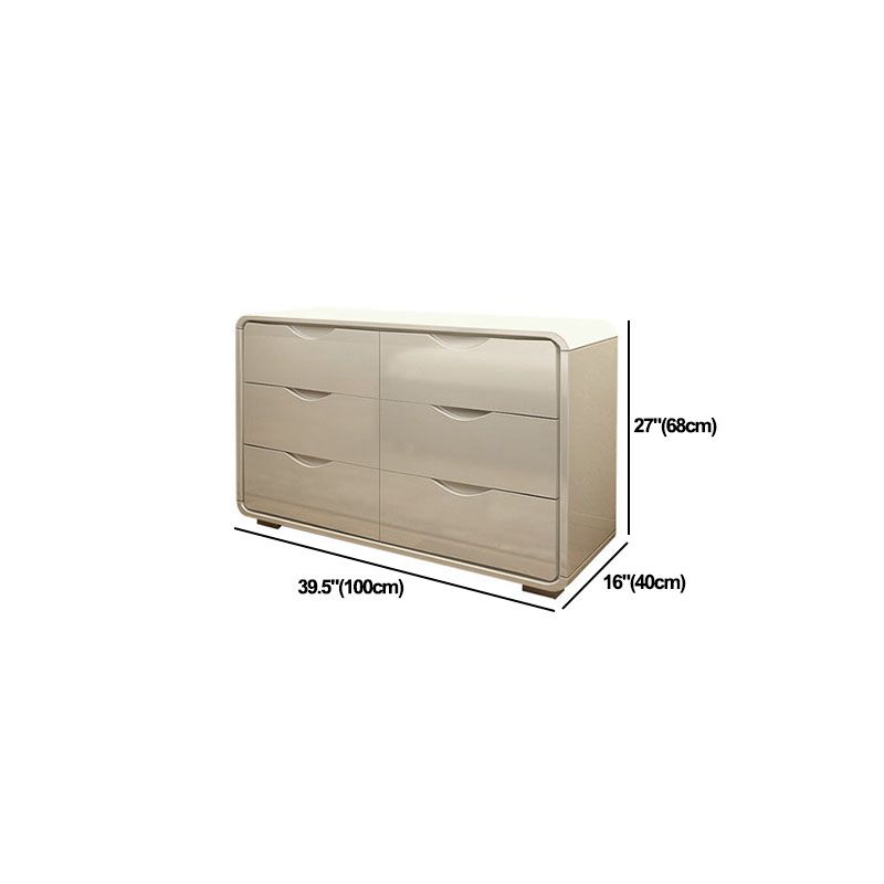 Cómoda cómoda de almacenamiento de madera blanca de 16.0 in de ancho con cajones