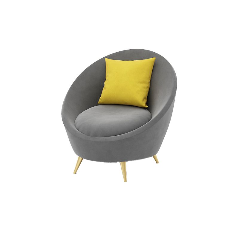 Velvet Sofa incurvé contemporain Bras pendu canapé arrière serré pour le salon