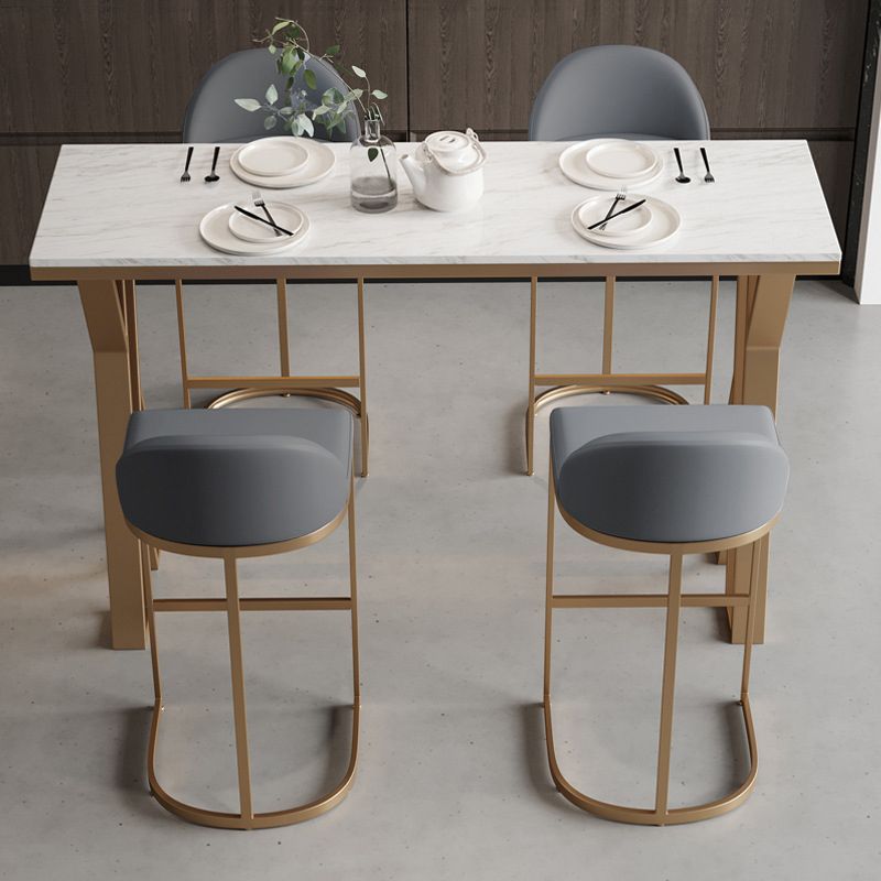 Glam 1/2/5 Pieces Sintered Stone Bar Table Set Rectangular Counter Set for Home Use Clearhalo 'Bar Furniture' 'furn' 'furn_home_bar_bar_sets' 'Furniture' 'Home Bars & Bar Sets' 'home_bar_bar_sets' 'Kitchen & Dining Furniture' 1200x1200_9a78ce7f-c41d-41c4-8432-8037d115f243