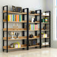 Vertical Industrial Etagere Bookshelf Steel Frame Solid Wood Shelf Bookshelf Clearhalo 'Bookcases' 'furn' 'furn_bookcases' 'Furniture' 'furniture_bookcases' 'kitchen' 'kitchen_bookcases' 'Living Room Furniture' 'Office Furniture' 1200x1200_9a7ae215-a2a2-4d6d-861a-969f6da3dd3c